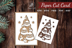 Christmas Tree Paper Cut Card SVG Product Image 1