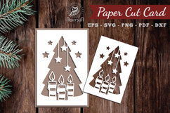 Christmas Tree Paper Cut Card SVG Product Image 1