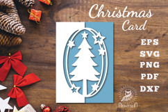Christmas Tree Papercut Card SVG Product Image 1