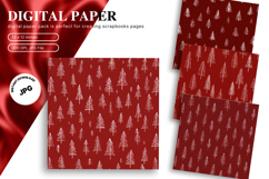 Christmas Tree Background Pattern Digital Paper Wallpaper_1 Product Image 1