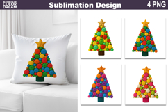 Christmas Tree Crochet Clipart | Christmas Tree Knitted Product Image 1