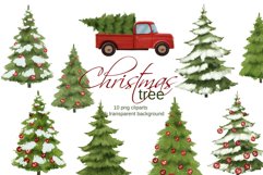 Christmas Tree, Red Christmas Truck | Sublimation design Product Image 1