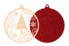 Christmas Tree Snowflake Ornament SVG Product Image 2