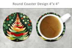 Christmas Tree Round Coaster, Christmas kitchen decor Product Image 1