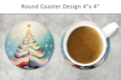 Christmas Round Coaster, Christmas kitchen decor Product Image 1