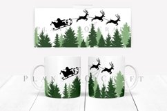 christmas tree santa deer coffee mug svg 11oz mug svg presized for 11oz glass or 11oz mug ready to cut cut files and sublimation files