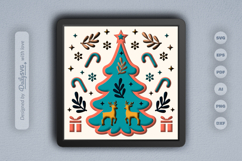 Christmas Tree Scandinavian Folk Art Layered Papercut Product Image 1
