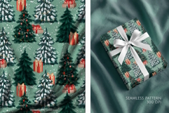 Christmas Tree Seamless Pattern Product Image 1