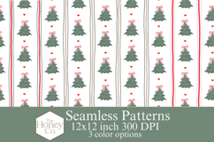 Christmas Seamless Bundle | Christmas Tree Gingham Bow PNG Product Image 4