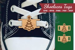 Christmas Tree Shoelaces Tags Laser Cut SVG Product Image 1