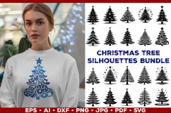 Elegant Christmas Tree Silhouette SVG Bundle Product Image 1