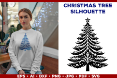 Christmas Tree Silhouette SVG. Festive Holiday Design SVG Product Image 1