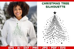 Christmas Tree Silhouette SVG. Festive Holiday Design SVG Product Image 1