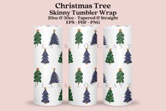 christmas tree skinny tumbler sublimation wrap with high resolution 300 DPI and transparant background perfect for 20oz and 30oz skinny tumbler