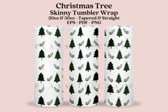 christmas tree skinny tumbler sublimation wrap with high resolution 300 DPI and transparant background perfect for 20oz and 30oz skinny tumbler