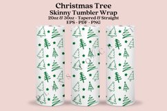 christmas tree skinny tumbler sublimation wrap with high resolution 300 DPI and transparant background perfect for 20oz and 30oz skinny tumbler