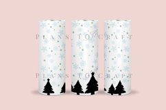 christmas tree snow skinny tumbler sublimation wrap with high resolution 300 DPI and transparant background perfect for 20oz and 30oz skinny tumbler