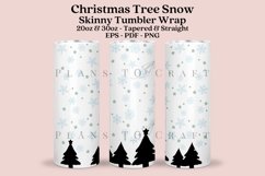 christmas tree snow skinny tumbler sublimation wrap with high resolution 300 DPI and transparant background perfect for 20oz and 30oz skinny tumbler