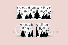 christmas tree snowflake coffee mug svg 11oz 15 oz mug svg presized for 11oz glass or 11oz mug ready to cut cut files and sublimation files