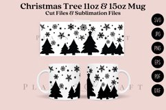 christmas tree snowflake coffee mug svg 11oz 15 oz mug svg presized for 11oz glass or 11oz mug ready to cut cut files and sublimation files