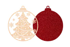 Cute Paw Print Christmas Ornament SVG Product Image 2