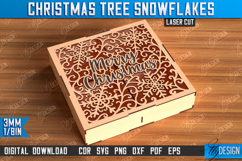 Gift Box for Snowflake Christmas Tree Ornament Laser Cut Product Image 1