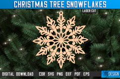 Snowflake Christmas Tree Ornament with Gift Box Laser Cut Product Image 12