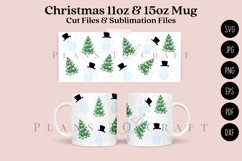 christmas tree snowman coffee mug svg 11oz 15oz mug svg presized for 11oz glass or 11oz mug ready to cut cut files and sublimation files