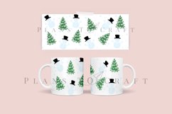 christmas tree snowman coffee mug svg 11oz 15oz mug svg presized for 11oz glass or 11oz mug ready to cut cut files and sublimation files
