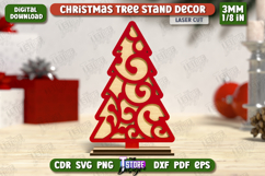 Christmas Tree Stand Decor Laser Cut Bundle, Layered Decor Product Image 6