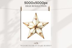 Christmas Tree Star Ornament Toy Winter Watercolor Clipart PNG Scrapbook Nursery art card making collage printable files xmas decor junk journaling sublimation