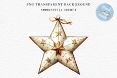 Christmas Tree Star Ornament Toy Winter Watercolor Clipart PNG Scrapbook Nursery art card making collage printable files xmas decor junk journaling sublimation