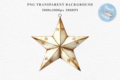 Christmas Tree Star Ornament Toy Winter Watercolor Clipart PNG Scrapbook Nursery art card making collage printable files xmas decor junk journaling sublimation