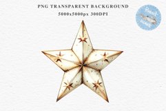 Christmas Tree Star Ornament Toy Winter Watercolor Clipart PNG Scrapbook Nursery art card making collage printable files xmas decor junk journaling sublimation