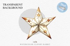 Christmas Tree Star Ornament Toy Winter Watercolor Clipart PNG Scrapbook Nursery art card making collage printable files xmas decor junk journaling sublimation