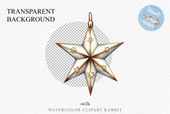 Christmas Tree Star Ornament Toy Winter Watercolor Clipart PNG Scrapbook Nursery art card making collage printable files xmas decor junk journaling sublimation