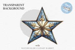 Christmas Tree Star Ornament Toy Winter Watercolor Clipart PNG Scrapbook Nursery art card making collage printable files xmas decor junk journaling sublimation