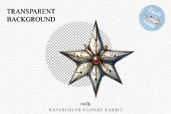 Christmas Tree Star Ornament Toy Winter Watercolor Clipart PNG Scrapbook Nursery art card making collage printable files xmas decor junk journaling sublimation