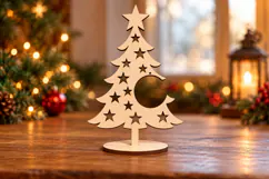 Christmas Tree Stars Moon Laser Cut Product Image 3