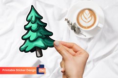 Christmas Tree Sticker, Floral Christmas Tree Sticker Product Image 1