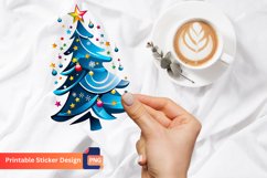 Christmas Tree Sticker, Festive Tree Vinyl Sticker Product Image 1