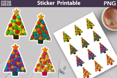 Christmas Tree Sticker | Christmas Tree Knitted Sticker Product Image 1
