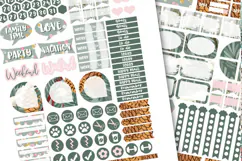 Winter Pinecone & Snow: Printable Planner Stickers for ECLP Product Image 2