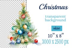 Christmas tree sublimation watercolor clipart Holiday design for Christmas card, greeting card, t-shirt design, mug, tumbler, pillow, poster and more