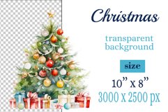 Christmas tree sublimation watercolor clipart Holiday design for Christmas card, greeting card, t-shirt design, mug, tumbler, pillow, poster and more