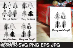 Christmas SVG| Merry Christmas | Merry and Bright Product Image 1
