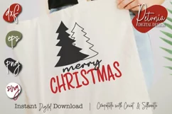Xmas SVG Cutting File | Merry Christmas | Christmas Trees SV Product Image 1