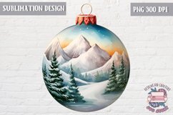 Christmas Ornament Ball sublimation Winter Winter Landscape Product Image 1