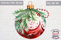 Christmas Ornament Ball sublimation Winter Bright colors Product Image 1
