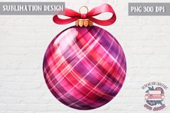 Christmas Ornament Ball sublimation TShirt Winter Magenta Product Image 1